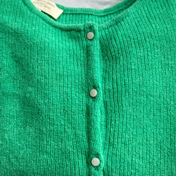 Sézane Gaspard Cardigan color Sea Bright Green, Size XS - Picture 7 of 7